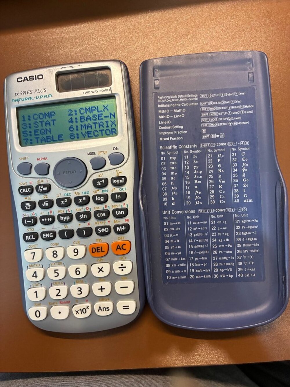 Casio fx-991ES Plus scientific calculator.